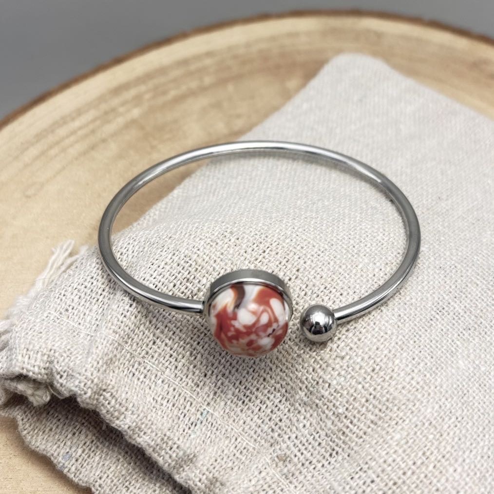 Bracelet-Jonc-Dessus-Acier-Corail