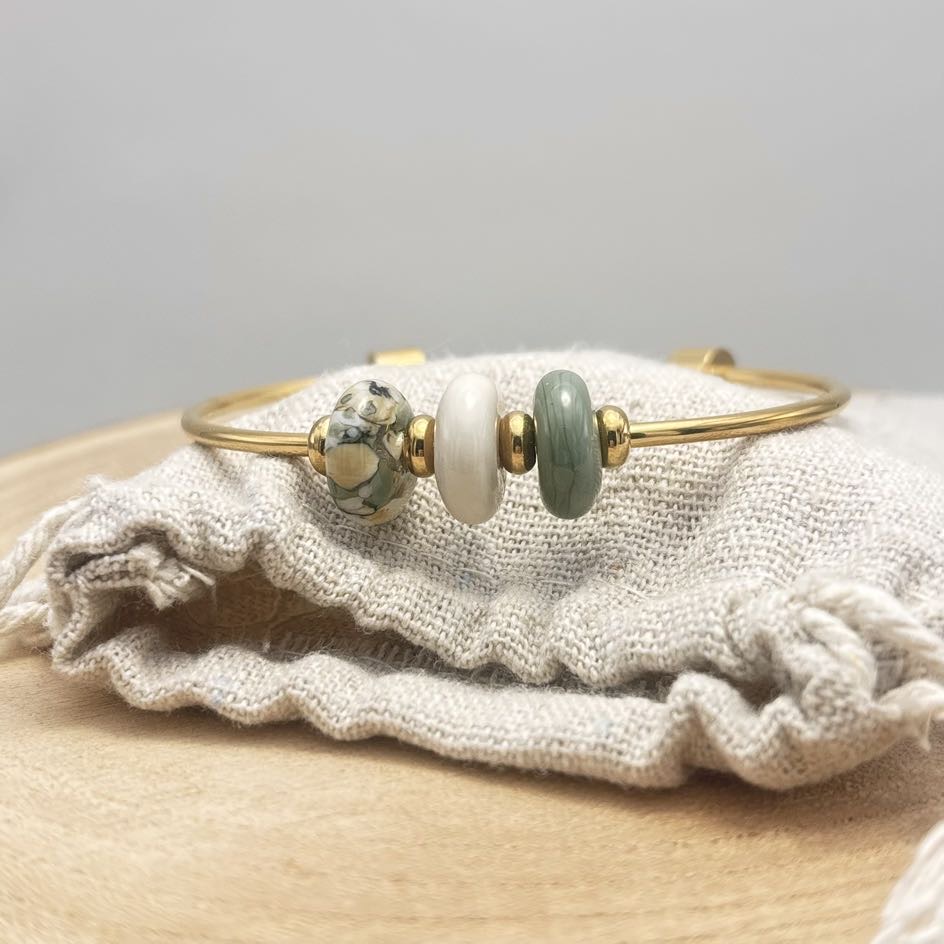 Bracelet-Trio-Face-Doré-Verde