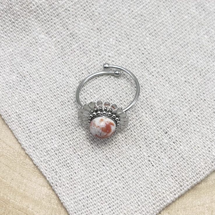 Bague-Fleur-Dessus-Corail
