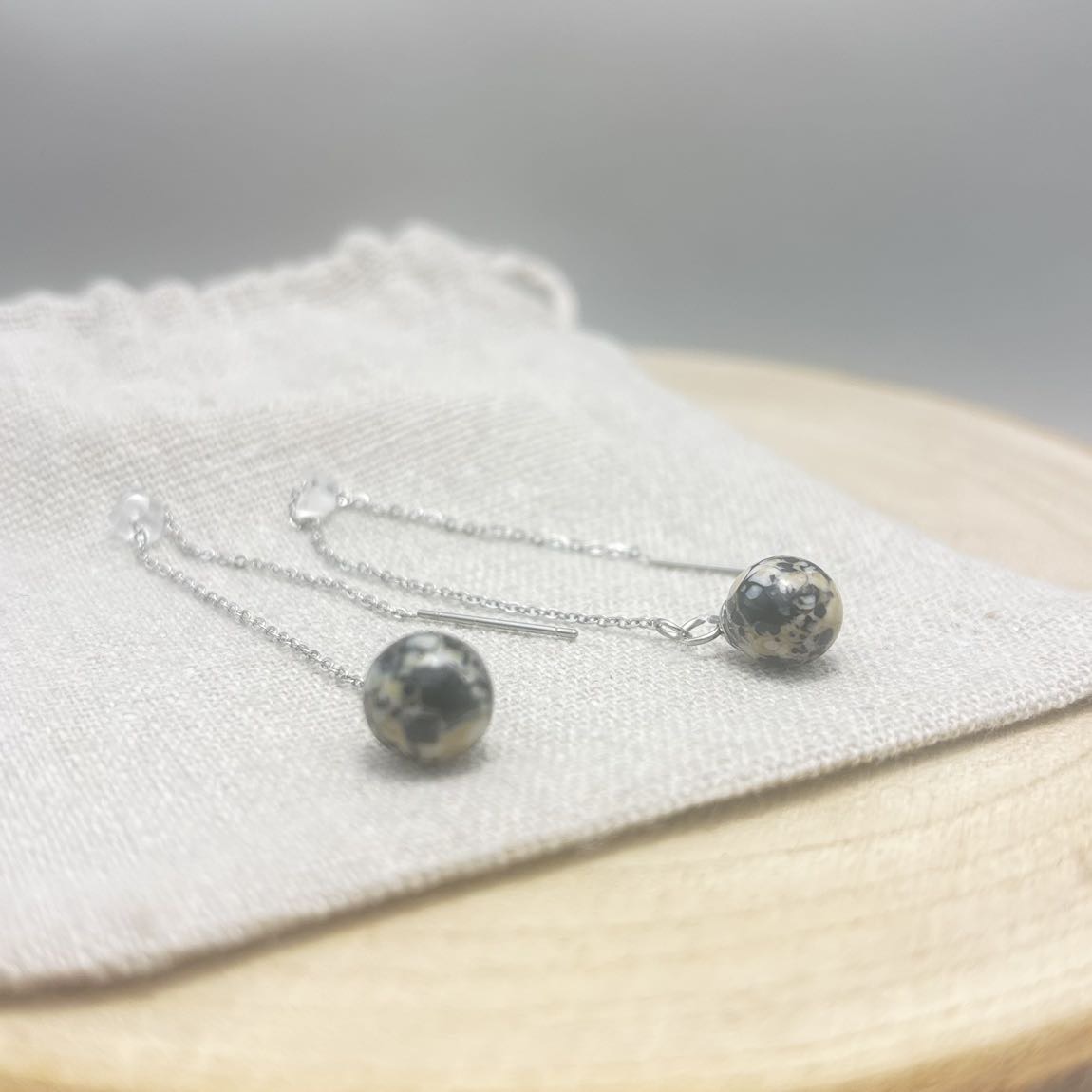 Boucles d’oreilles-Chaînes-Face-Intense-Acier