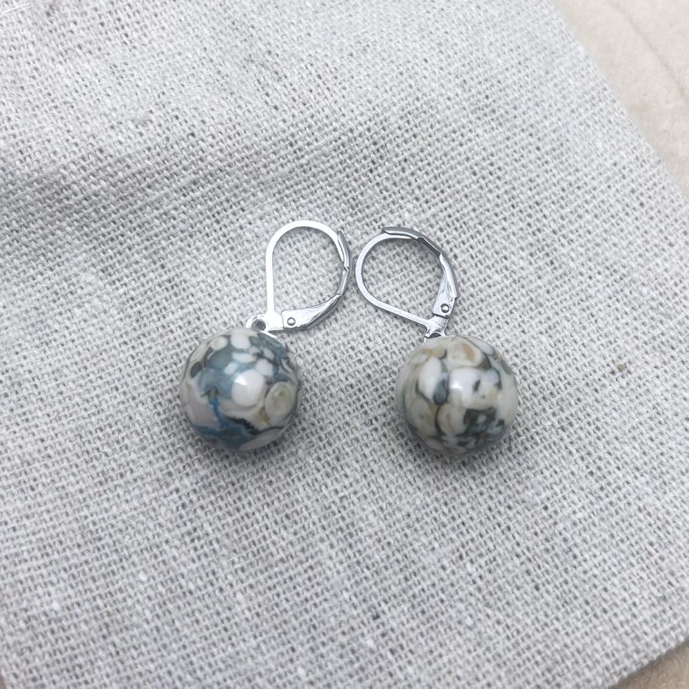 Boucles d’oreilles-Perles-Dessus-Turquoise