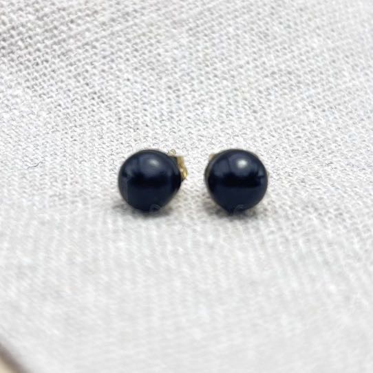 Clous d’oreilles-Face-Noir-Doré