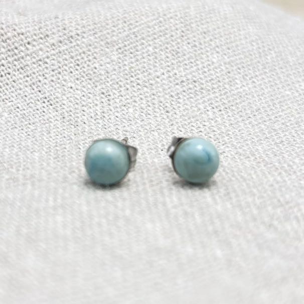Clous d’oreilles-Face-Turquoise