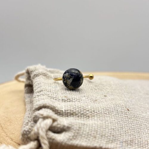 Bague décalée ajustable "Intense Doré"