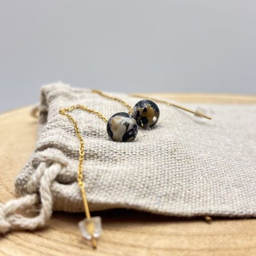 Boucles d'oreilles chaînettes "Intense Doré"