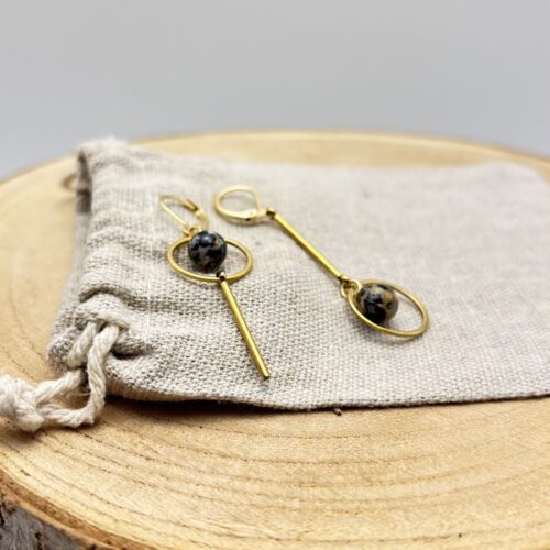Boucles d'oreilles destructurées "Intense Doré"