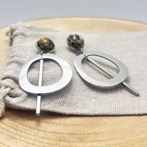 Boucles d'oreilles pendantes "Jaune Cèdre"