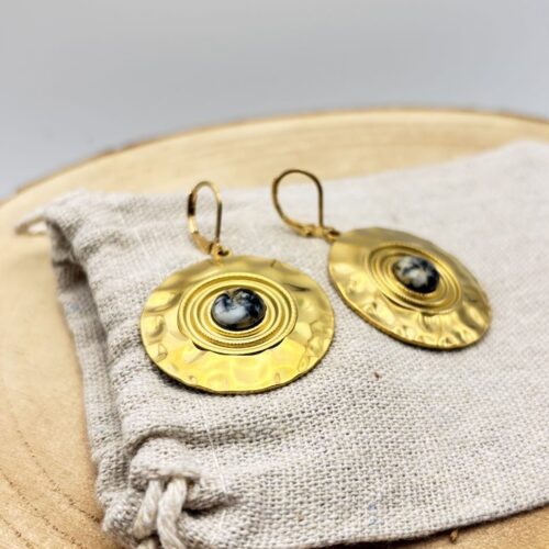 Boucles d'oreilles disques "Intense Doré"