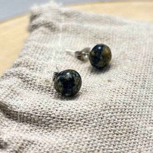 Puces d'oreilles "Bleu Navy"