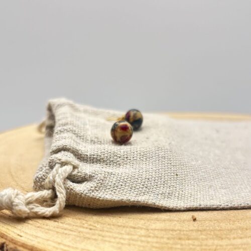 Puces d'oreilles "Rouge Bordeaux"