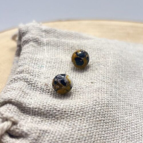 Puces d'oreilles "Jaune Cèdre"