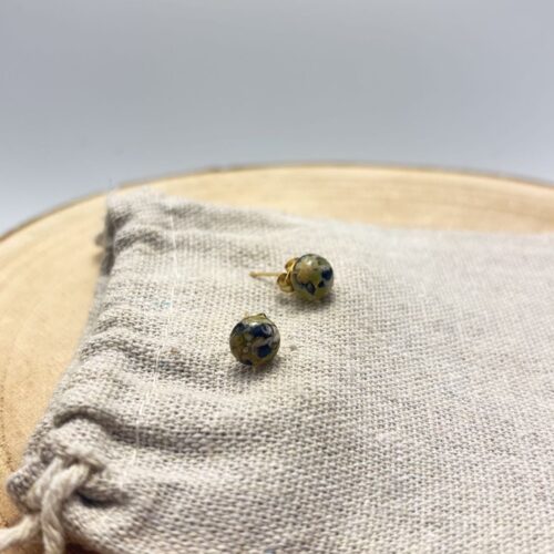 Puces d'oreilles "Vert Olive"