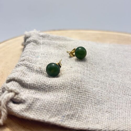 Puces d'oreilles "Unis" Vert Olive