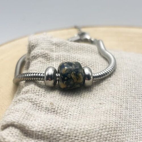Bracelet Maille serpent "Bleu Navy"