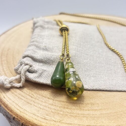 Sautoir "Vert Olive"