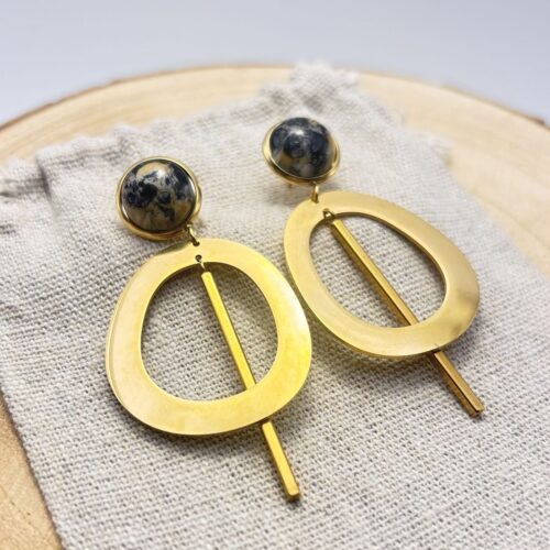 Boucles d'oreilles pendantes "Intense Doré" - Épuisé