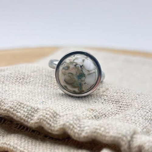 Bague petit cabochon ajustable "Cielo"