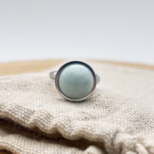Bague petit cabochon ajustable "Cielo Uni"