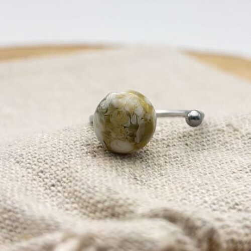 Bague décalée ajustable "Anis"