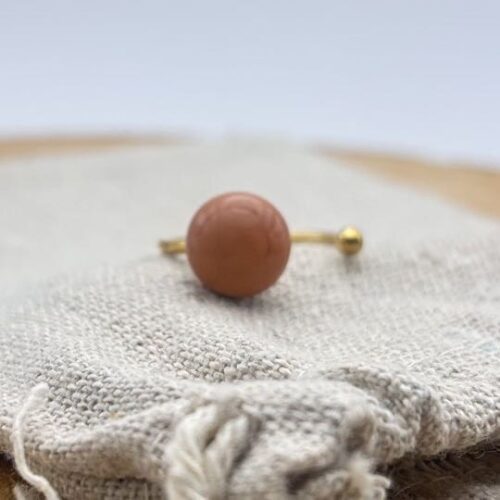 Bague décalée ajustable "Nude Uni"