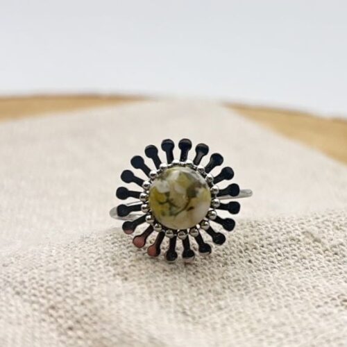 Bague fleur ajustable "Anis"