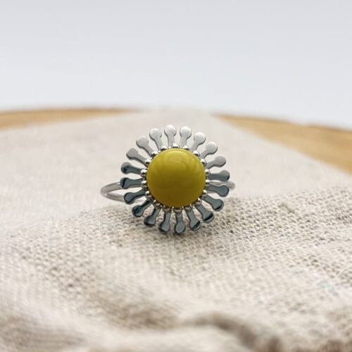 Bague fleur ajustable "Anis Uni"