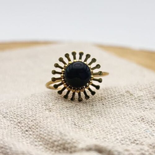 Bague fleur ajustable "Intense Uni"