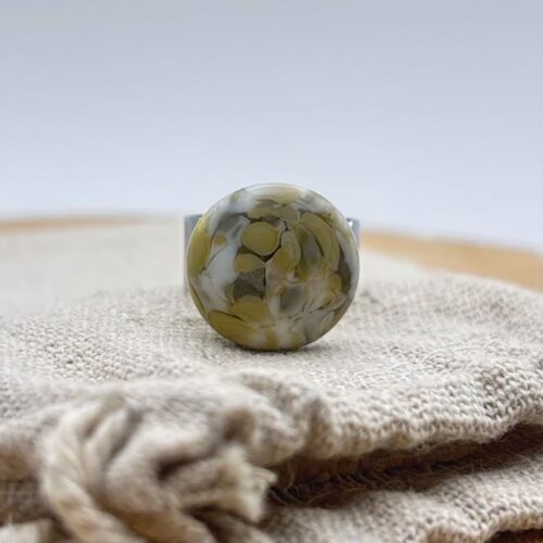 Bague plate ajustable "Anis"