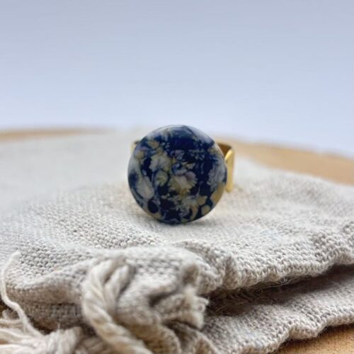 Bague plate ajustable "Intense"