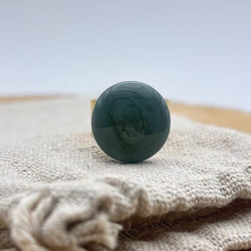 Bague plate ajustable "Kaki Uni"