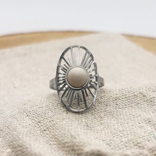 Bague Soleil ajustable "Ivoire"