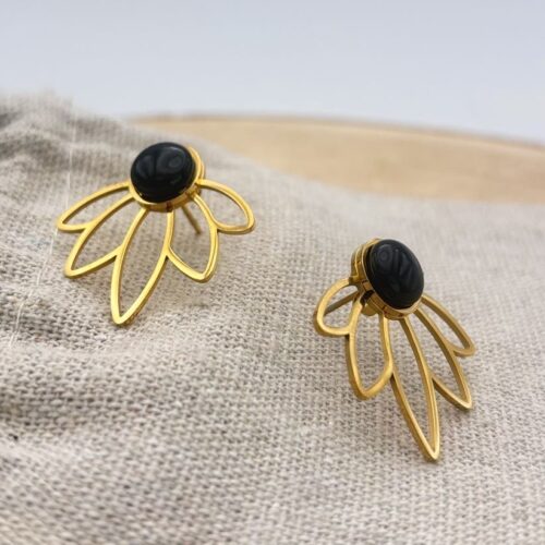 Clous d'oreilles Fleur "Intense Uni"