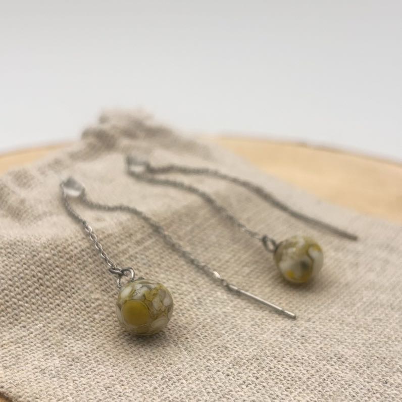 Boucles d’oreilles chaînettes « Anis »