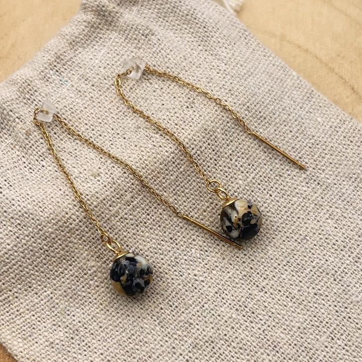 Boucles d'oreilles chaînettes "Intense"