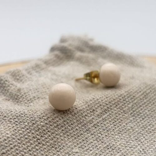 Clous d'oreilles "Crème rosé"