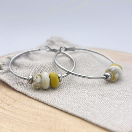 Boucles d'oreilles créoles "Anis"