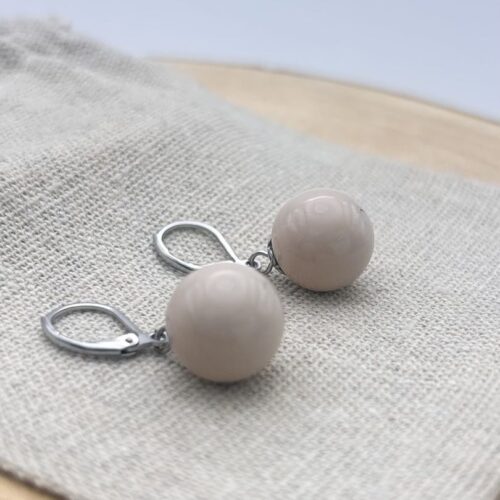 Boucles d'oreilles perles "Ivoire"