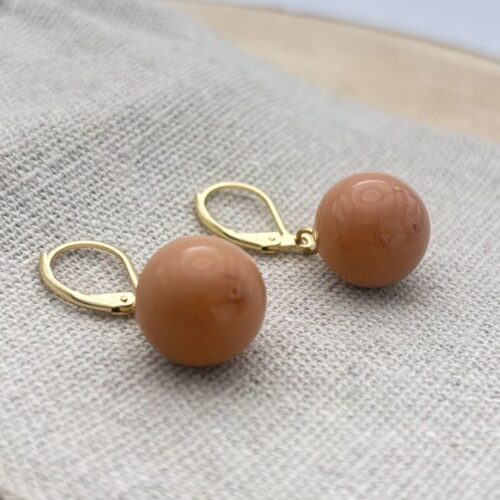 Boucles d'oreilles perles "Nude Uni"