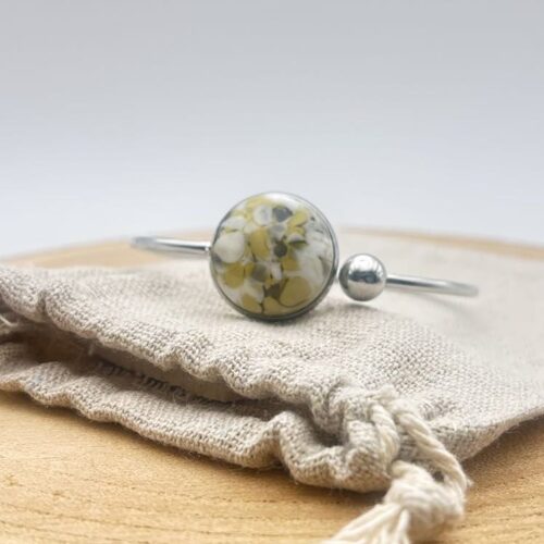 Bracelet jonc plat ajustable "Anis"