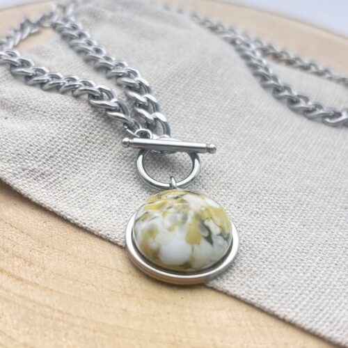 Collier cabochon "Anis"