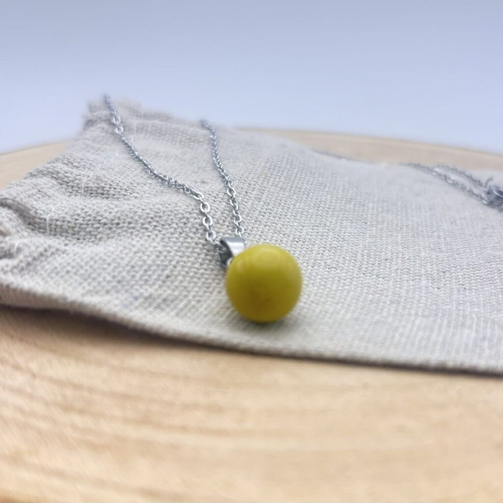 Collier petite perle "Anis Uni"