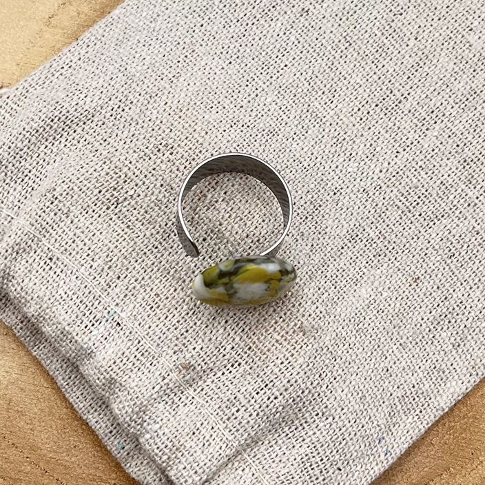 Bague plate ajustable "Anis"