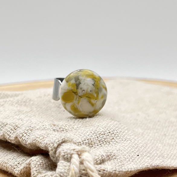 Bague plate ajustable "Anis"