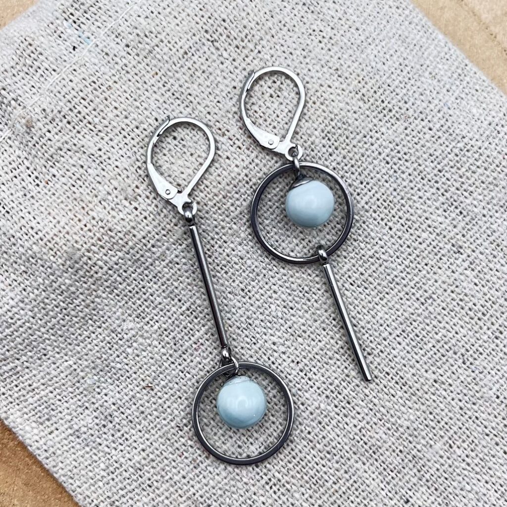 Boucles d'oreilles destructurées "Cielo Uni"