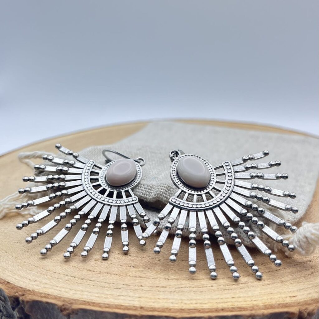 Boucles d'oreilles orientales "Ivoire"