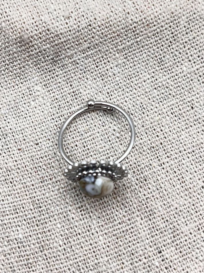 Bague fleur ajustable "Cielo"