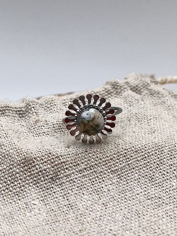 Bague fleur ajustable "Cielo"