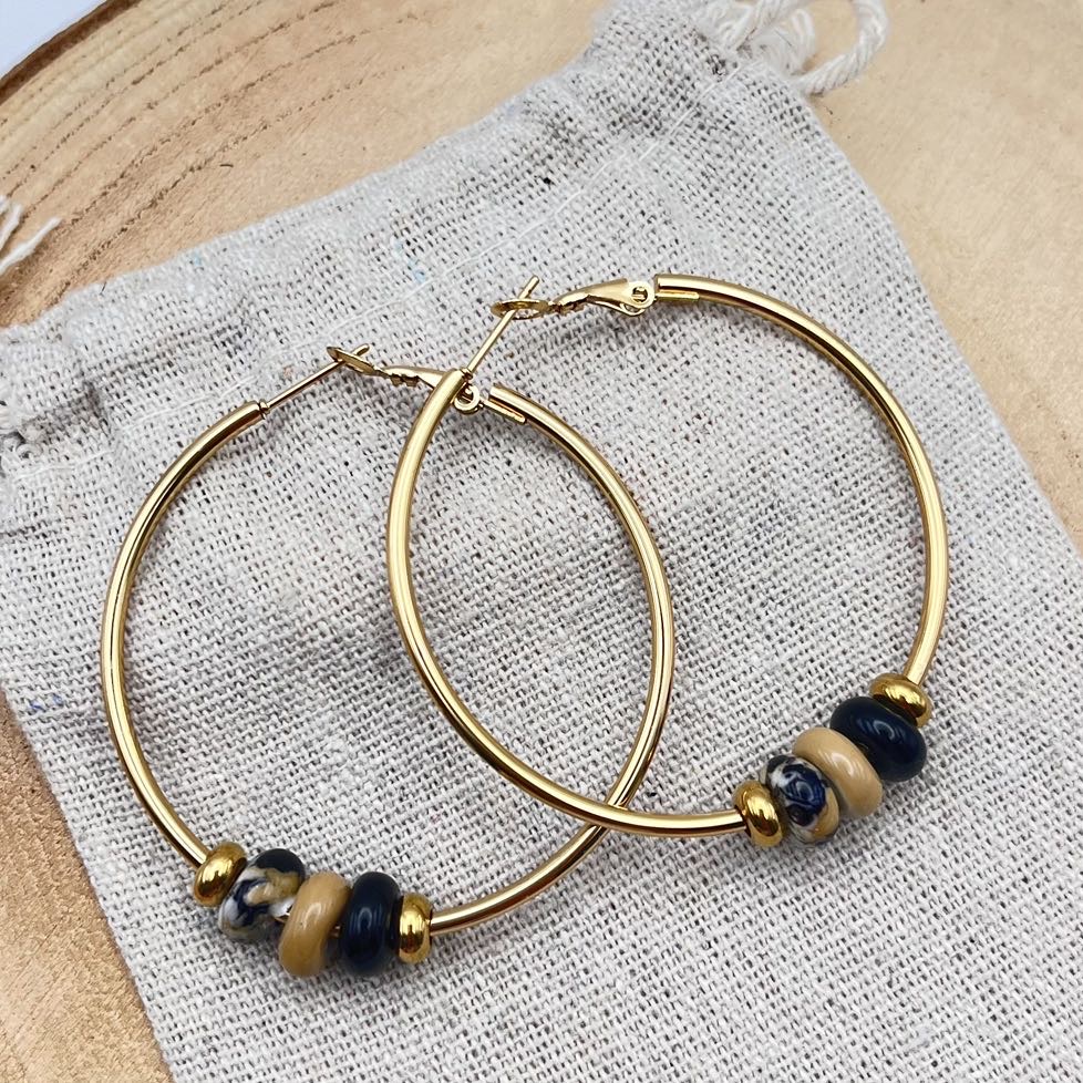 Boucles d'oreilles créoles "Intense"