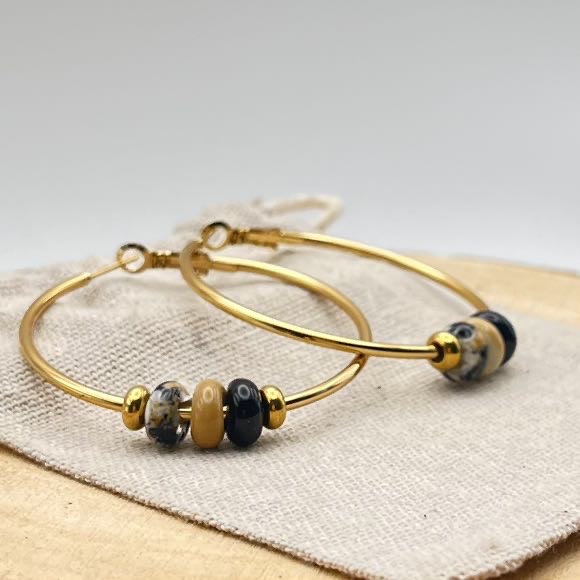 Boucles d'oreilles créoles "Intense"