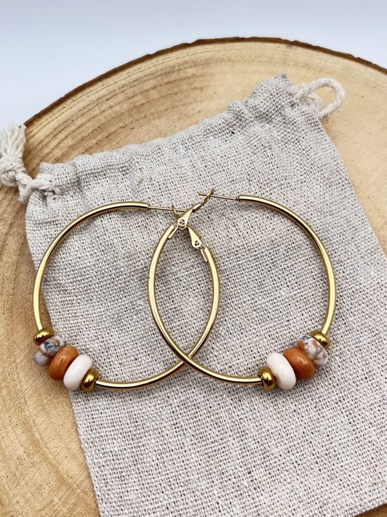 Boucles d'oreilles créoles "Nude"